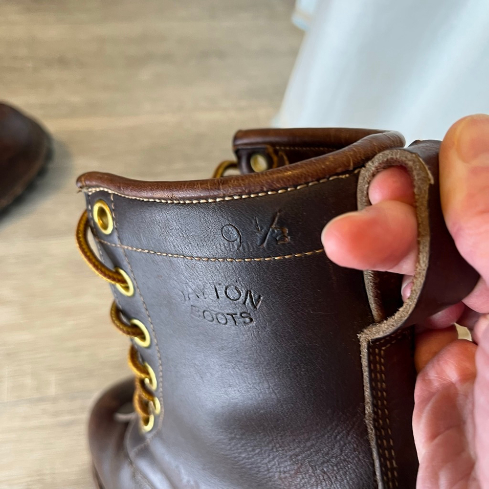 Vintage 70s Dayton Boots Steel Toe Work Boots Vibram Sole Made in Canada Men 9.5 - Picture 8 of 12
